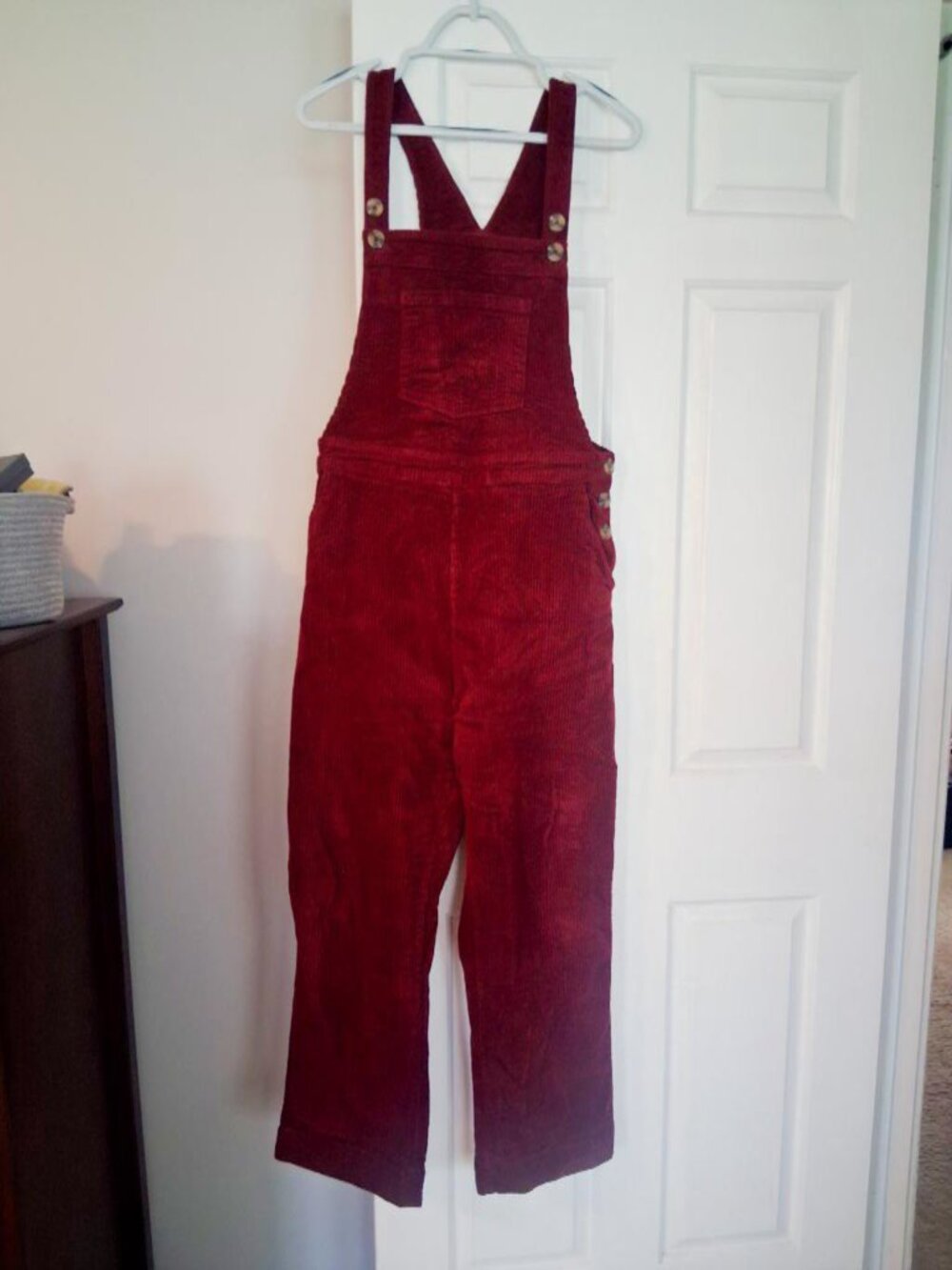 Joanie Bleecker Stretch Cord Dungarees in Cabernet, size US10/UK14